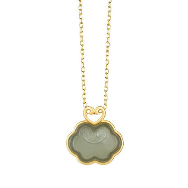 Natural Jade Charm Necklace-Your Soul Place